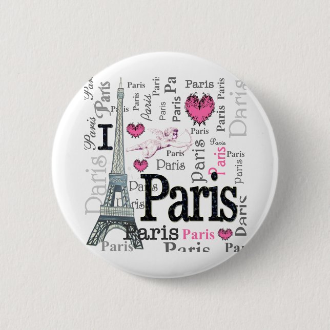 Badge Rond 5 Cm Paris (Devant)