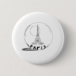 Badge Rond 5 Cm paris dans une boule de verre