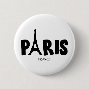 Badge Rond 5 Cm Paris France
