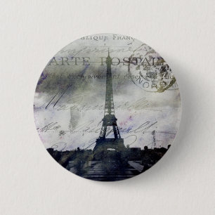 Badge Rond 5 Cm Paris texturisé en lavande