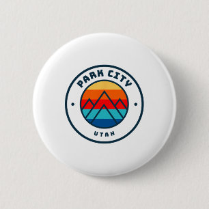 Badge Rond 5 Cm Park City Utah Ski Snowboard Ski Famille Voyage