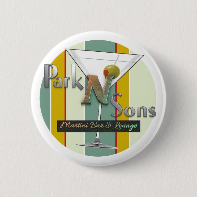 Badge Rond 5 Cm Park N Sons Martini Bar & Lounge (Devant)
