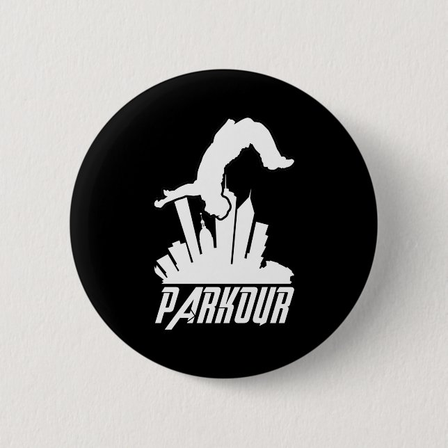 Badge Rond 5 Cm Parkour Freerunner Parkour Runner (Devant)