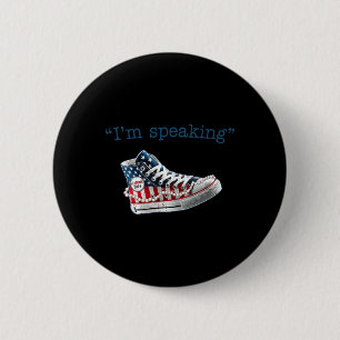 Badge Rond 5 Cm Parlant Kamala Harris Président 2024 Drapeau améri