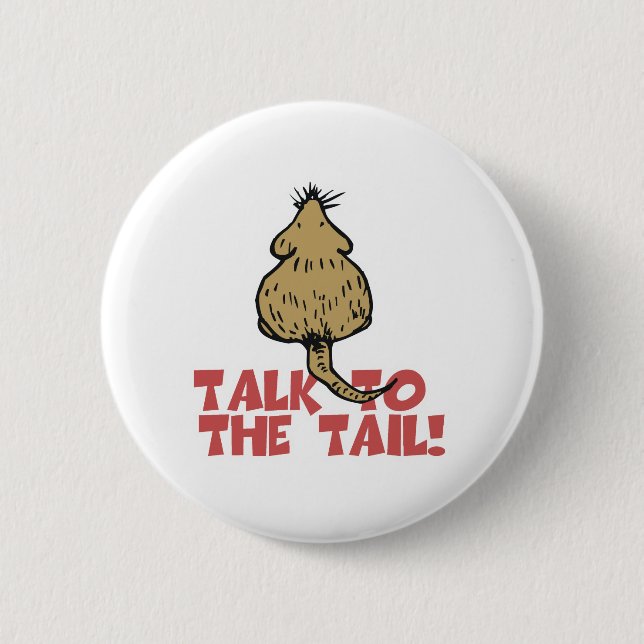 Badge Rond 5 Cm Parle au Rat de la Queue (Devant)