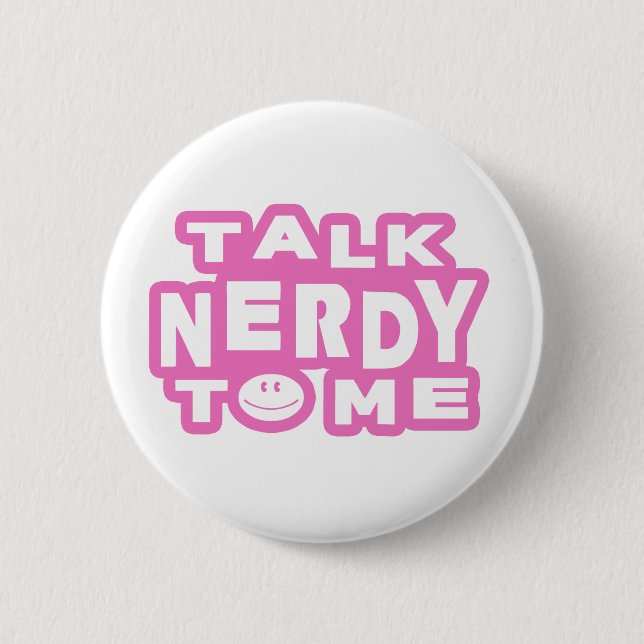 Badge Rond 5 Cm Parle Nerdy (Devant)