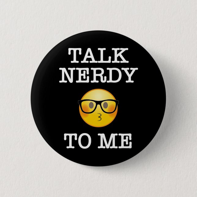 Badge Rond 5 Cm Parle Nerdy (Devant)