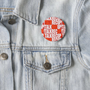 Badge Rond 5 Cm Parle ! Rec ! Up! pour Podcaster et Podcast Fan