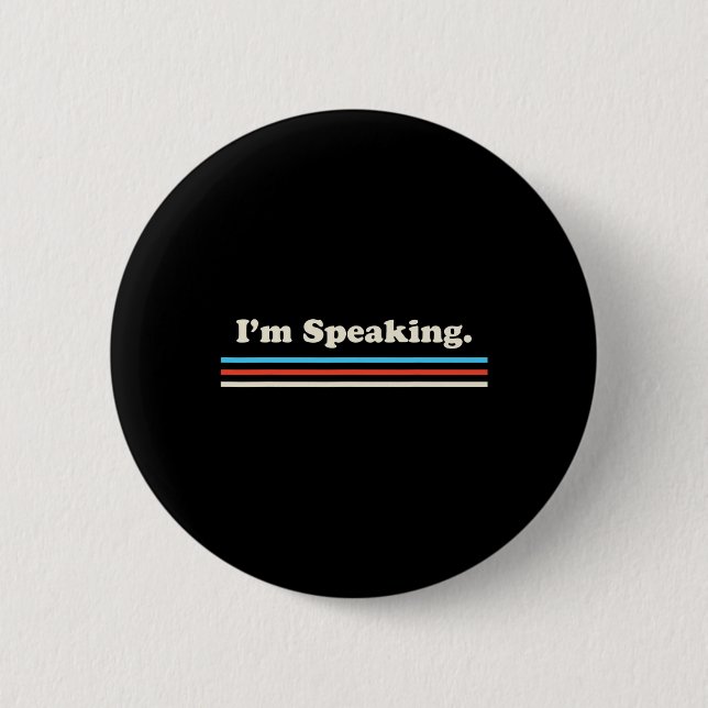 Badge Rond 5 Cm Parler Kamala Harris Biden (Devant)