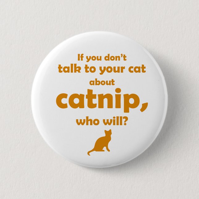 Badge Rond 5 Cm "Parlez à votre chat..." (Devant)