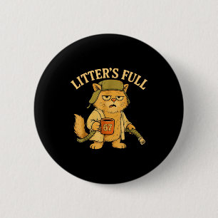 Badge Rond 5 Cm Parodie de chat complet de Funny Litter 67 Six Sev