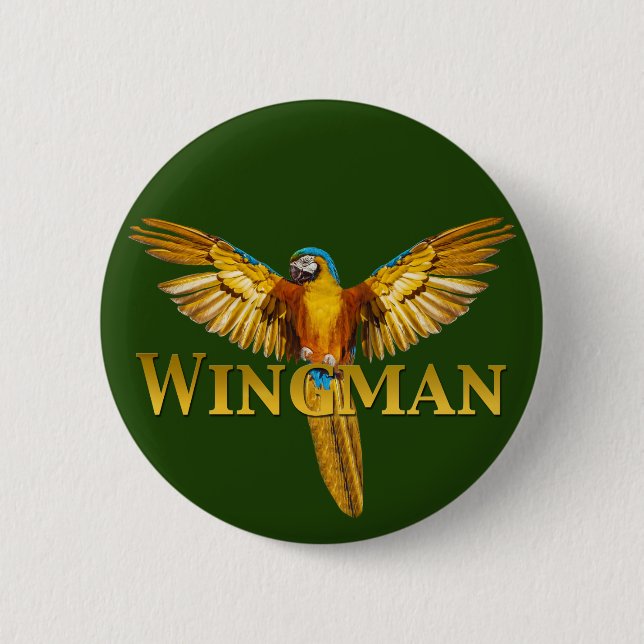 Badge Rond 5 Cm Parrot Wingman (Devant)
