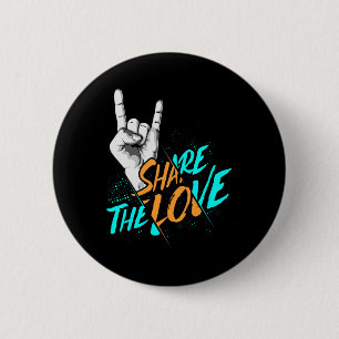 Badge Rond 5 Cm Partager L'Amour Hommes Femmes Enfants Garçons Fil