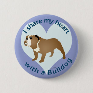 Badge Rond 5 Cm Partagez votre coeur - BULLDOG