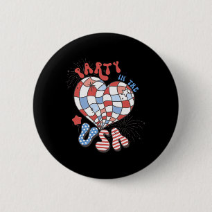Badge Rond 5 Cm Parti Aux Etats-Unis 4 juillet L'Indépendance De L