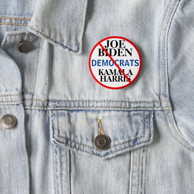 Badge Rond 5 Cm Parti démocrate Biden Harris MODIFIER Noms (En situation)
