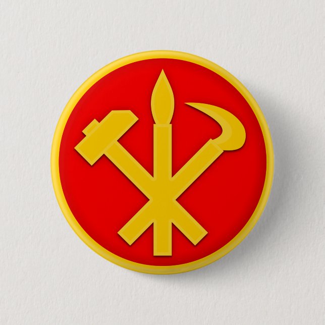 Badge Rond 5 Cm Parti des Travailleurs de WPK d'emblème de la (Devant)