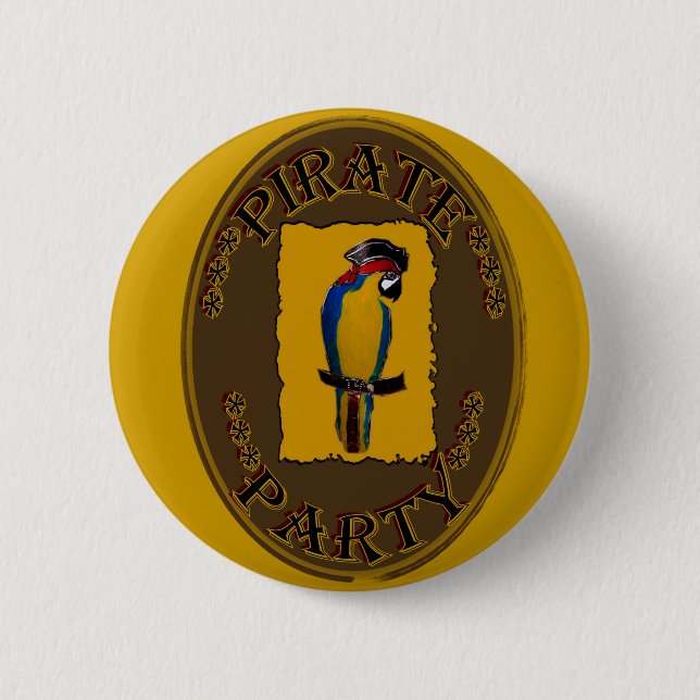 BADGE ROND 5 CM PARTI PIRATE (Devant)