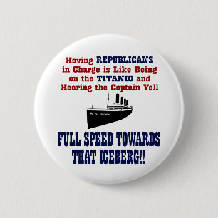 Badge Rond 5 Cm Parti Républicain Drôle Anti Trump Métaphore Titan