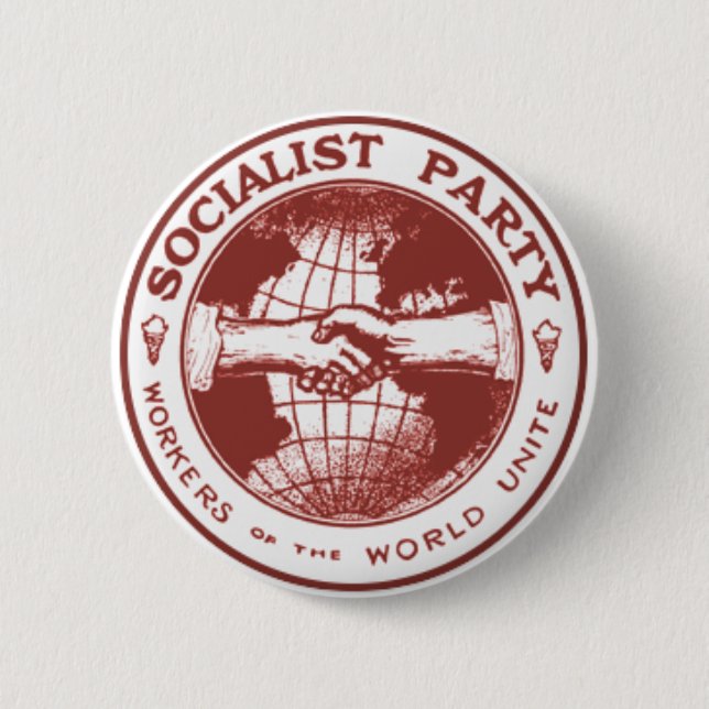 Badge Rond 5 Cm Parti Socialiste Amérique (Devant)