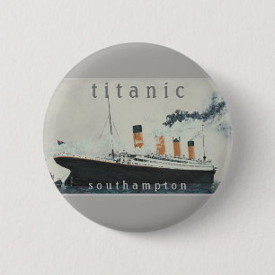 Badge Rond 5 Cm Parti TITANIQUE Vintage White Star Line Ship