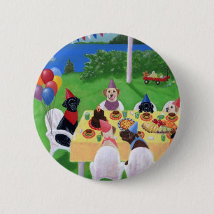 Badge Rond 5 Cm Partie de Labrador
