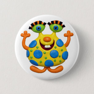 Badge Rond 5 Cm Partie de monstre
