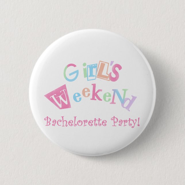 Badge Rond 5 Cm Partie fraîche de Bachelorette de week-end de (Devant)