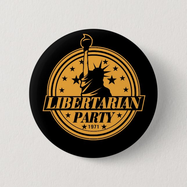 Badge Rond 5 Cm Partie libertaire 1971 (Devant)