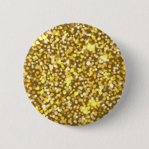 Badge Rond 5 Cm Parties scintillant d'or