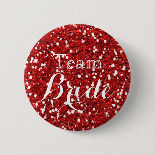 Badge Rond 5 Cm Parties scintillant d'or Faux Foil Mariage Équipe 