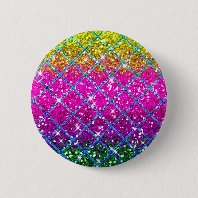 Badge Rond 5 Cm Parties scintillant pourpre Snakeskin (Devant)
