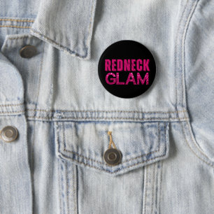 Badge Rond 5 Cm Parties scintillant rose glam