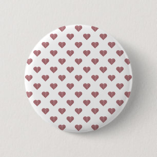 Badge Rond 5 Cm Parties scintillant Rose Gold Coeurs Arrière - pla