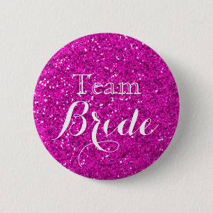 Badge Rond 5 Cm Parties scintillant violette Faux Foil Mariage Équ