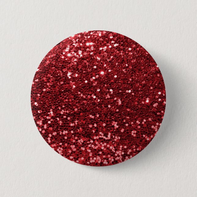 Badge Rond 5 Cm Parties scintillantes rouges de Faux (Devant)