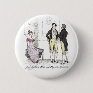 Badge Rond 5 Cm Pas Assez Belle, Jane Austen Fierté & Préjugés