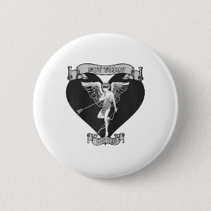 Badge Rond 5 Cm Pas Aujourd'Hui Croustillant Flèche Tatouage Style