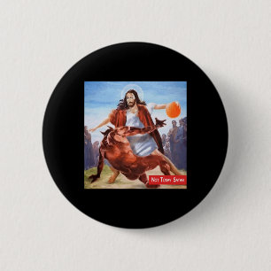 Badge Rond 5 Cm Pas aujourd'hui Satan Jesus Crossover Bysketbyll F