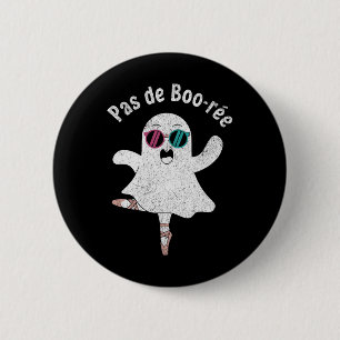Badge Rond 5 Cm Pas De Boo-rée Cute Ballerina Ghost Funny Ballet