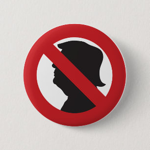 Badge Rond 5 Cm Pas de bouton MAGA/anti-Trump