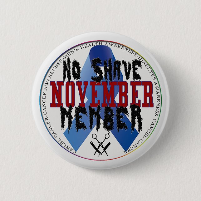 Badge Rond 5 Cm Pas de broche rasée novembre (Devant)
