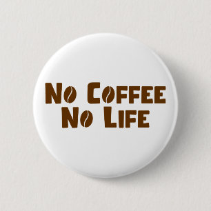 Badge Rond 5 Cm Pas de café Pas de vie