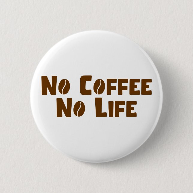Badge Rond 5 Cm Pas de café Pas de vie (Devant)