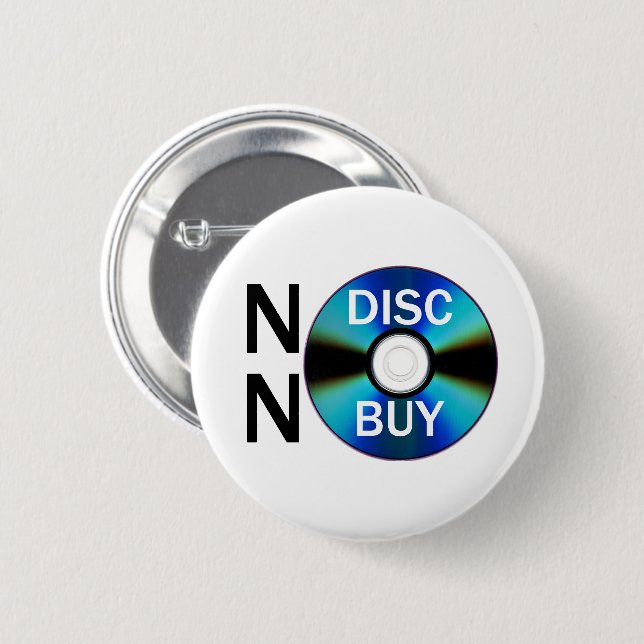 Badge Rond 5 Cm Pas de disque, pas d'achat (Devant & derrière)