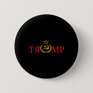 Badge Rond 5 Cm Pas de fausses nouvelles Trump Russie 1