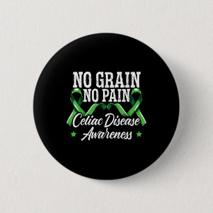 Badge Rond 5 Cm Pas de grain Pas de douleur Mois de sensibilisatio