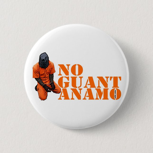 Badge Rond 5 Cm Pas de Guantanamo (Devant)