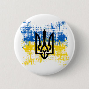 Badge Rond 5 Cm Pas de guerre en Ukraine - Soutenez l'Ukraine Café