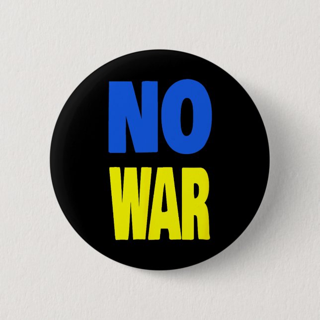 Badge Rond 5 Cm Pas de guerre Ukraine  (Devant)